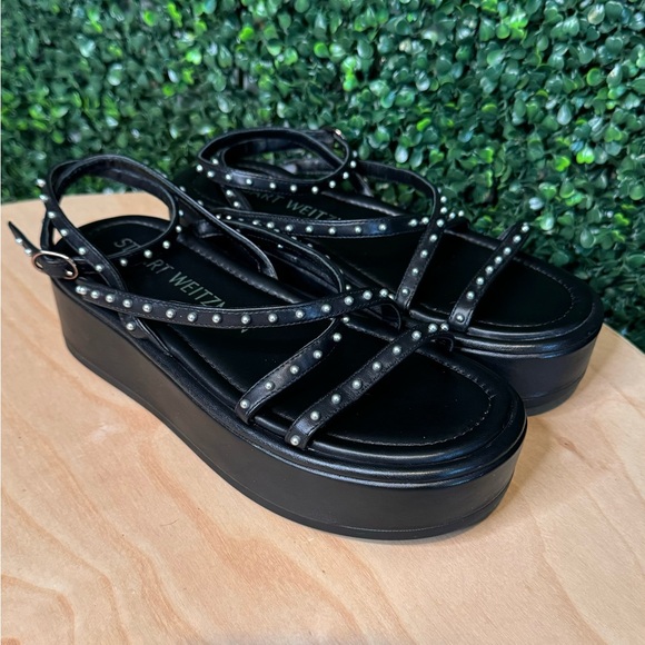 NWT Stuart Weitzman Summerlift Pearl Platform Ankle Strap Sandals Size 7 - Picture 2 of 12